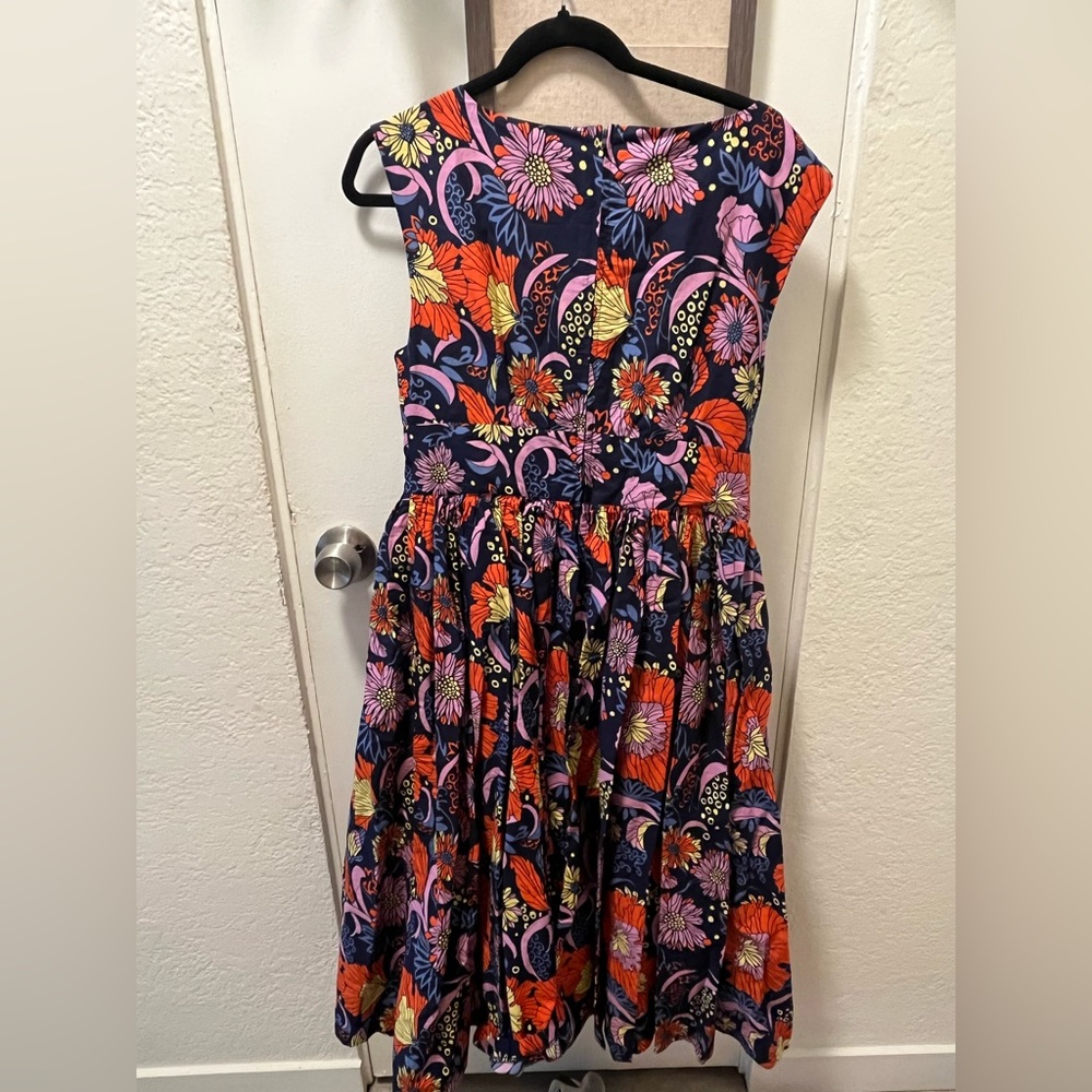 ModCloth orange and blue floral dress